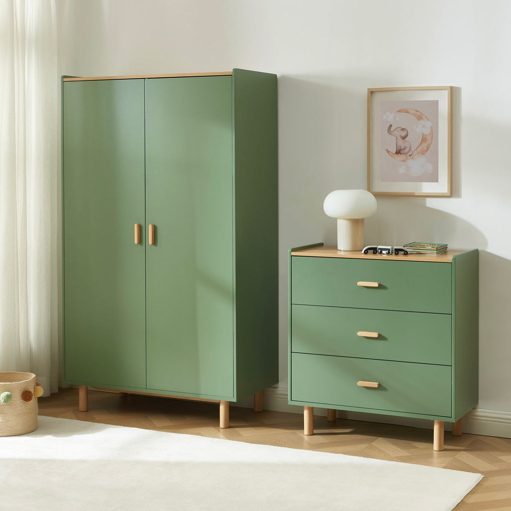 Aura - Armoire Enfant 2 Portes - Vert