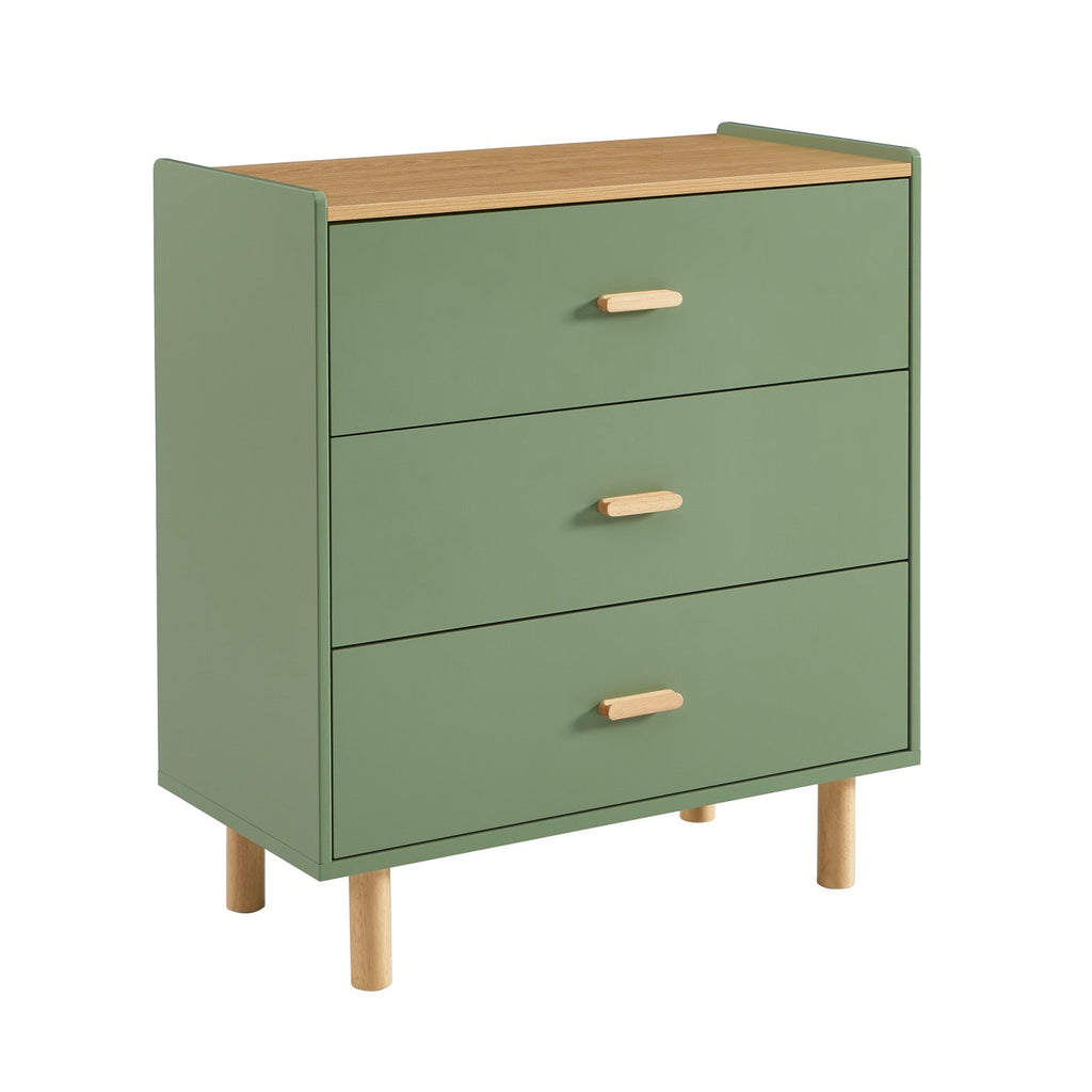 Aura - Commode Enfant 3 Tiroirs - Effet Chêne