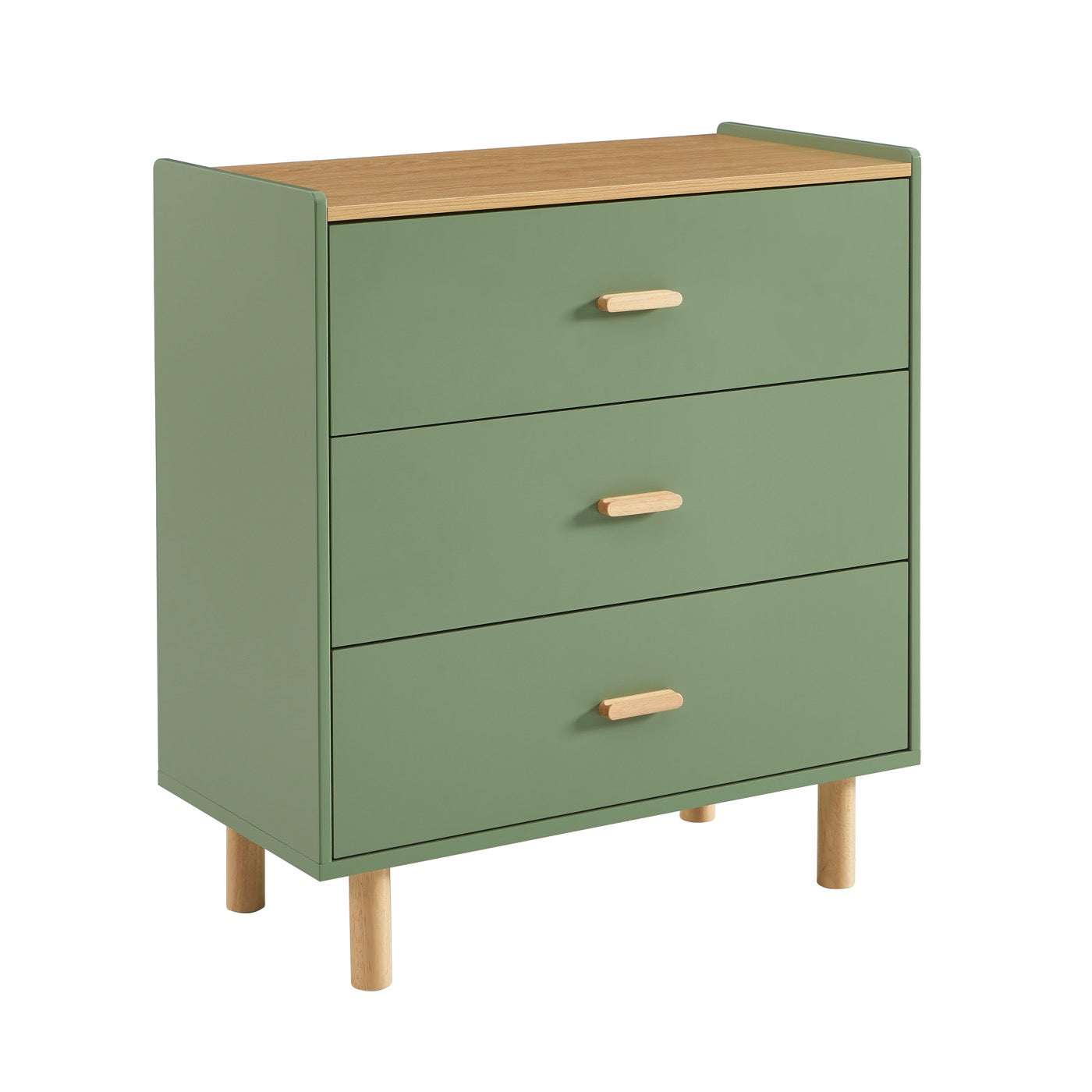 Aura - Commode Enfant 3 Tiroirs - Effet Chêne