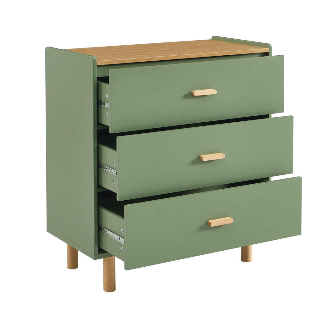 Aura - Commode Enfant 3 Tiroirs - Effet Chêne