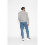 Pull Col V Agel Gris Chiné, Jersey, 100% Cachemire, 2 Fils - Homme