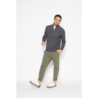 Pull Zippé Albaron Gris Sombre, Jersey, 100% Cachemire, 2 Fils, 261 Gr - Homme