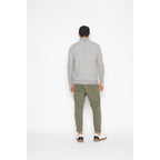 Pull Zippé Albaron Gris Chiné, Jersey, 100% Cachemire, 2 Fils, 262 Gr - Homme