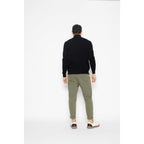 Pull Col Zippé Ambin Noir, Jersey, 100% Cachemire, 2 Fils - Homme