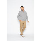 Pull Col Zippé Ambin Gris Chiné, Jersey, 100% Cachemire, 2 Fils - Homme