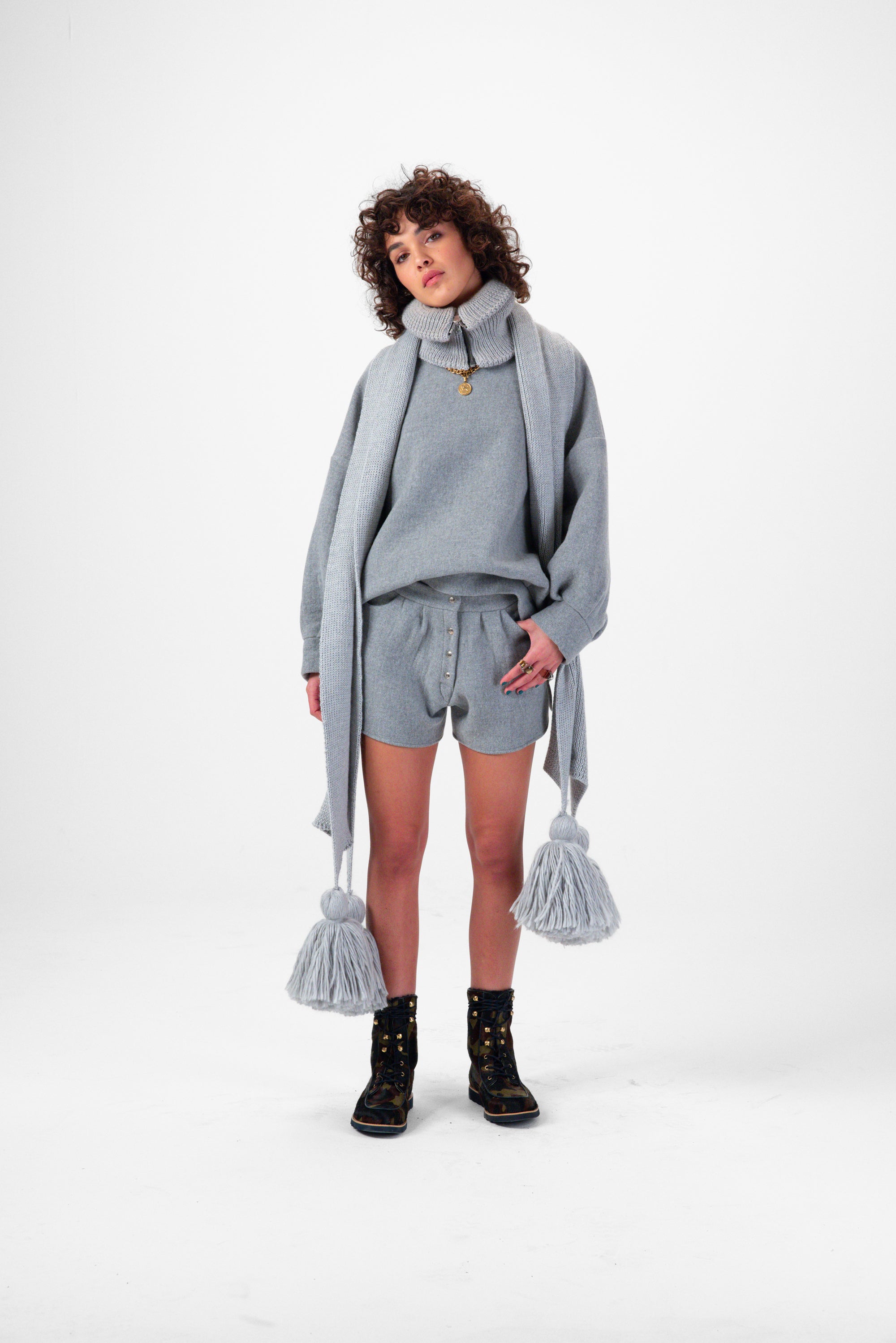 Short Spencer En Laine Cachemire Lead