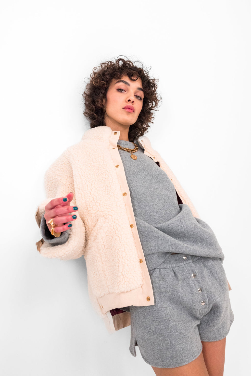 Short Spencer En Laine Cachemire Lead