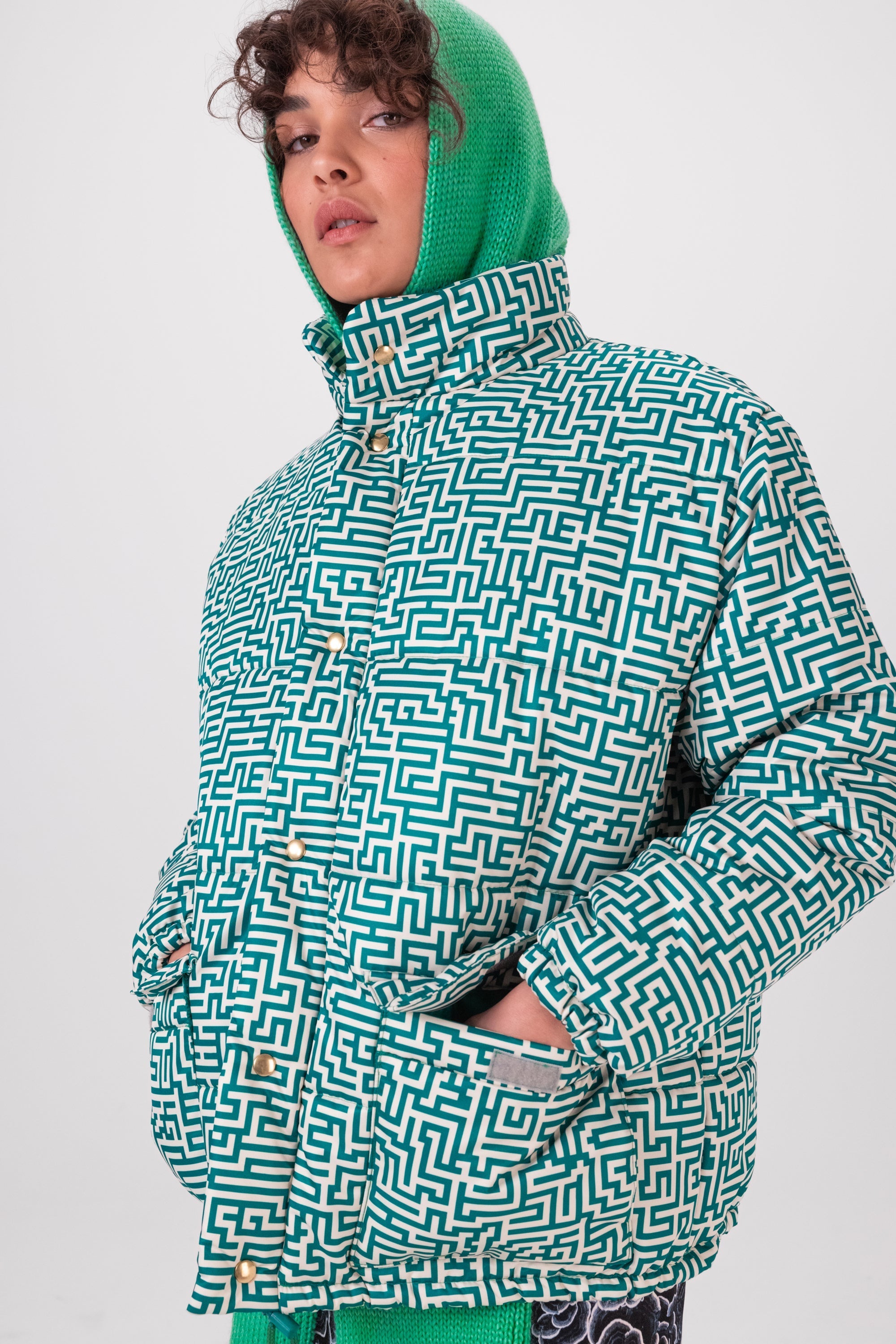 Veste Donna À Imprimé Cartes