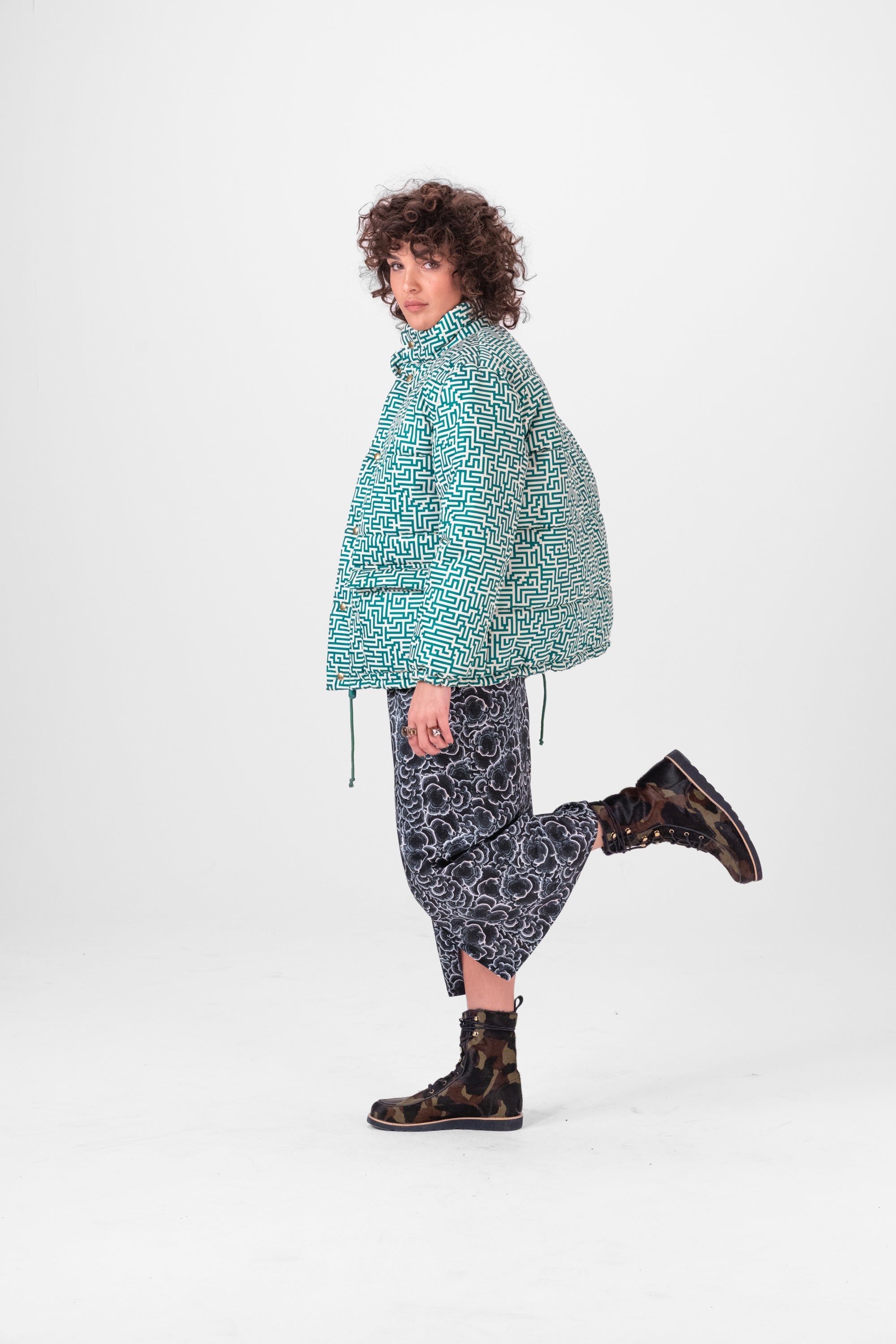 Veste Donna À Imprimé Cartes