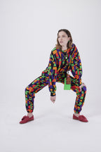 Pantalon Kiara En Molleton Imprimé Fréquences