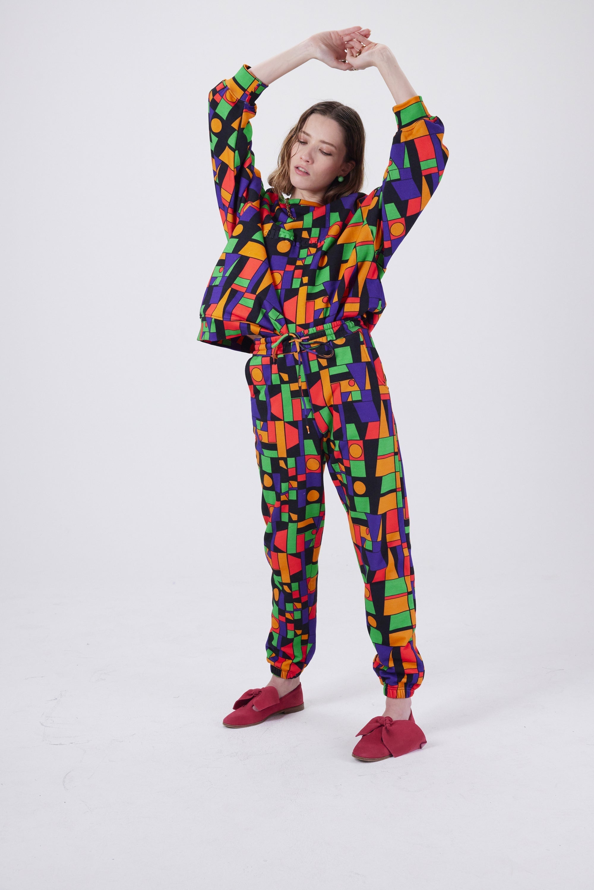 Pantalon Kiara En Molleton Imprimé Fréquences