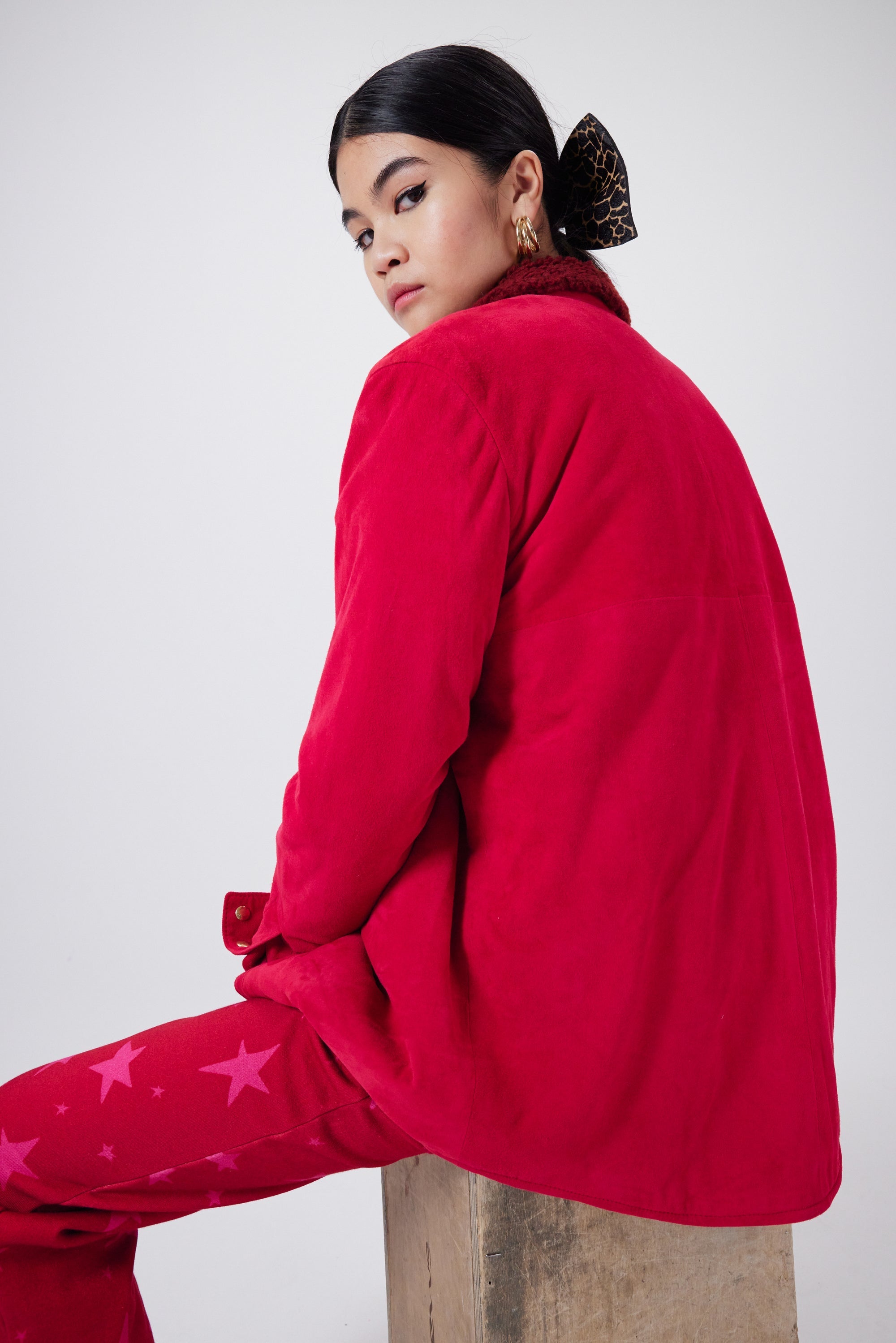 Surchemise Dori En Daim Fuchsia