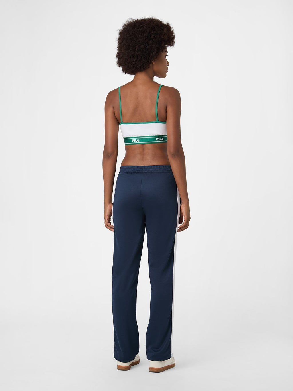 Pantalon De Survêtement À Bandes Droit - Iris Noir