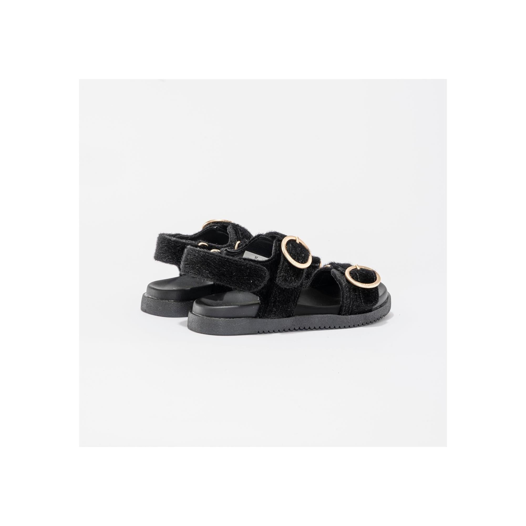 Sandales Azura Black-Pony Hair