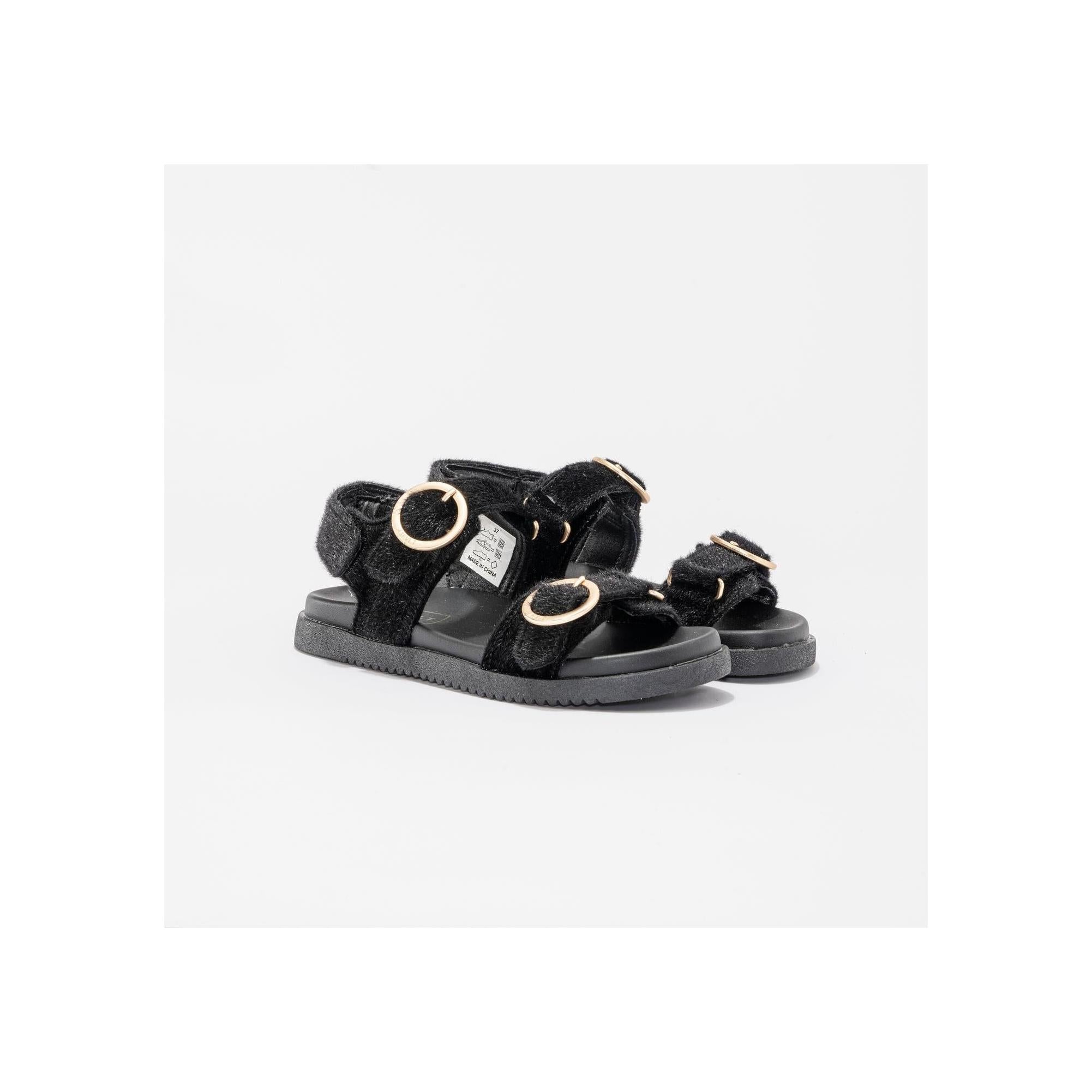 Sandales Azura Black-Pony Hair