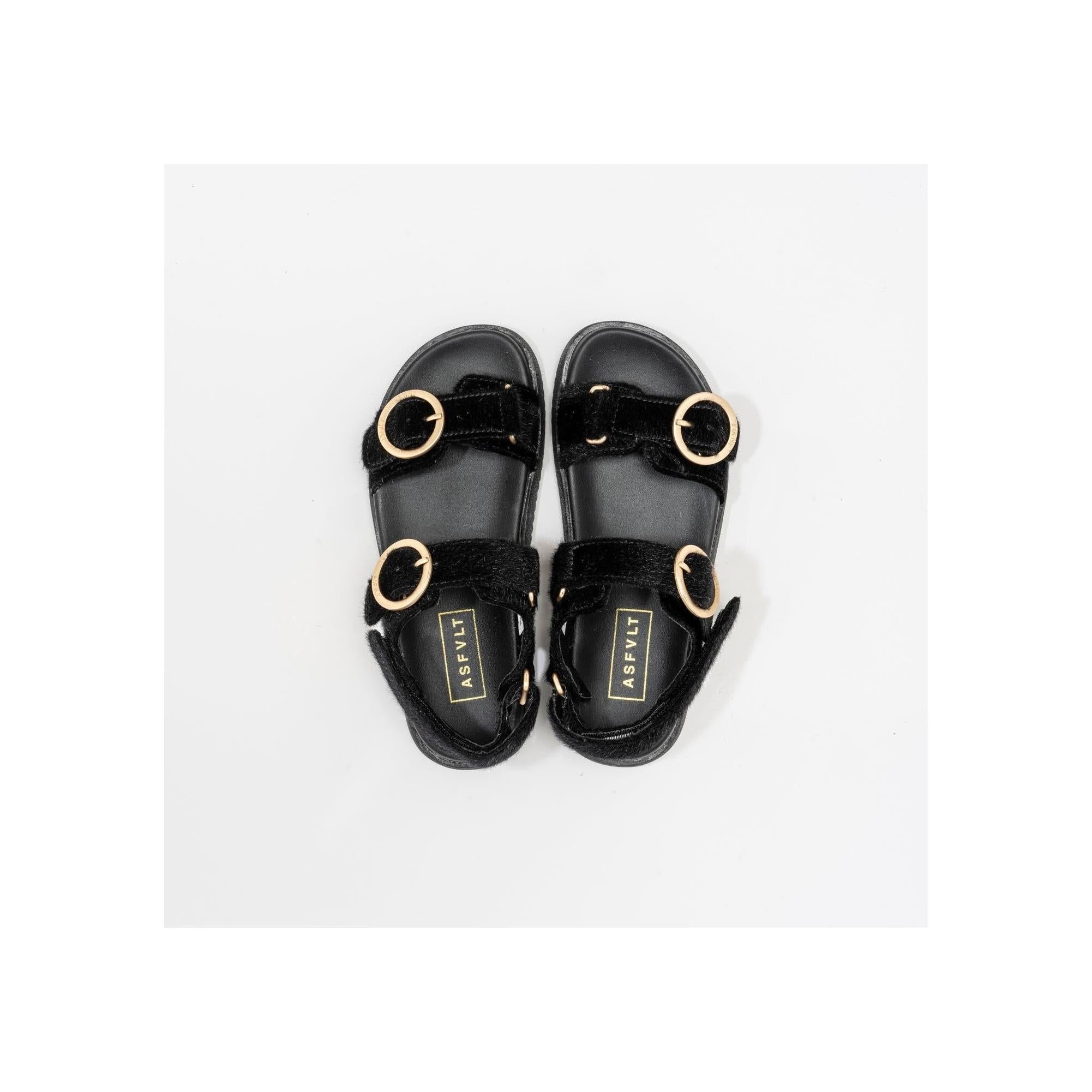 Sandales Azura Black-Pony Hair