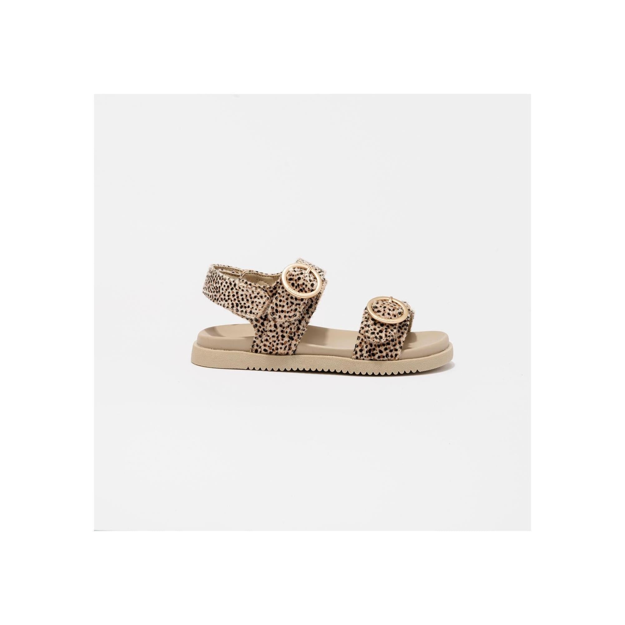Sandales Azura Beige-Dots-Pony Hair
