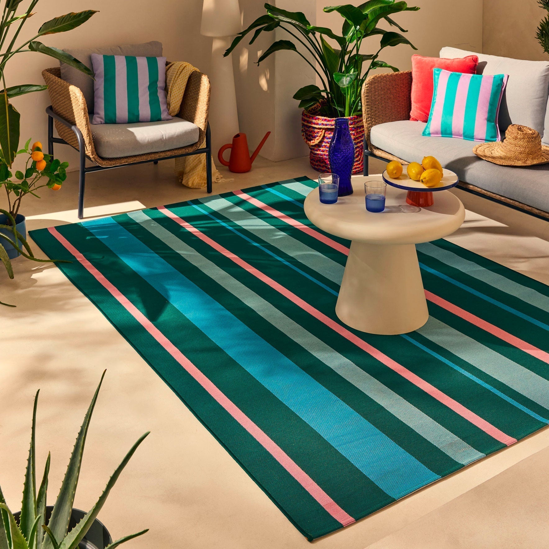 Azur - Tapis D'Extérieur - Polypropylène/Polyester - Vert