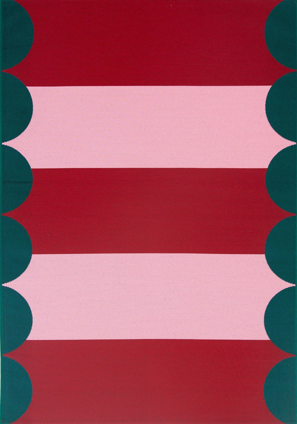 Azur - Tapis D'Extérieur - Polypropylène/Polyester - Rouge