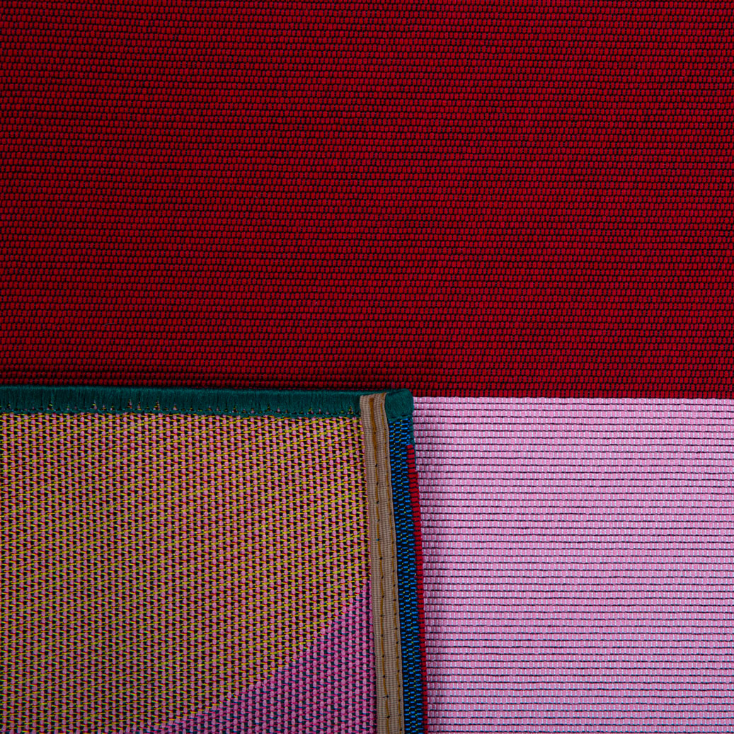 Azur - Tapis D'Extérieur - Polypropylène/Polyester - Rouge