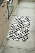 Azulejo - Tapis De Cuisine D'Intérieur - Polyester Imprimé - Noir