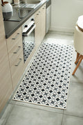 Azulejo - Tapis De Cuisine D'Intérieur - Polyester Imprimé - Noir