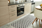 Azulejo - Tapis De Cuisine D'Intérieur - Polyester Imprimé - Noir