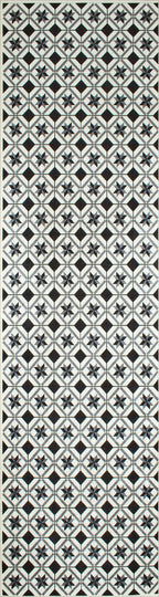 Azulejo - Tapis De Cuisine D'Intérieur - Polyester Imprimé - Noir