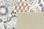 Azulejo - Tapis De Cuisine D'Intérieur - Polyester Imprimé - Marron