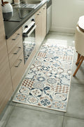 Azulejo - Tapis De Cuisine D'Intérieur - Polyester Imprimé - Marron