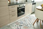 Azulejo - Tapis De Cuisine D'Intérieur - Polyester Imprimé - Marron