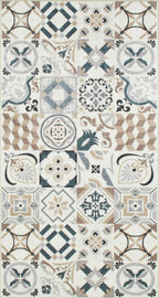 Azulejo - Tapis De Cuisine D'Intérieur - Polyester Imprimé - Marron