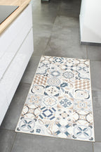 Azulejo - Tapis De Cuisine D'Intérieur - Polyester Imprimé - Marron