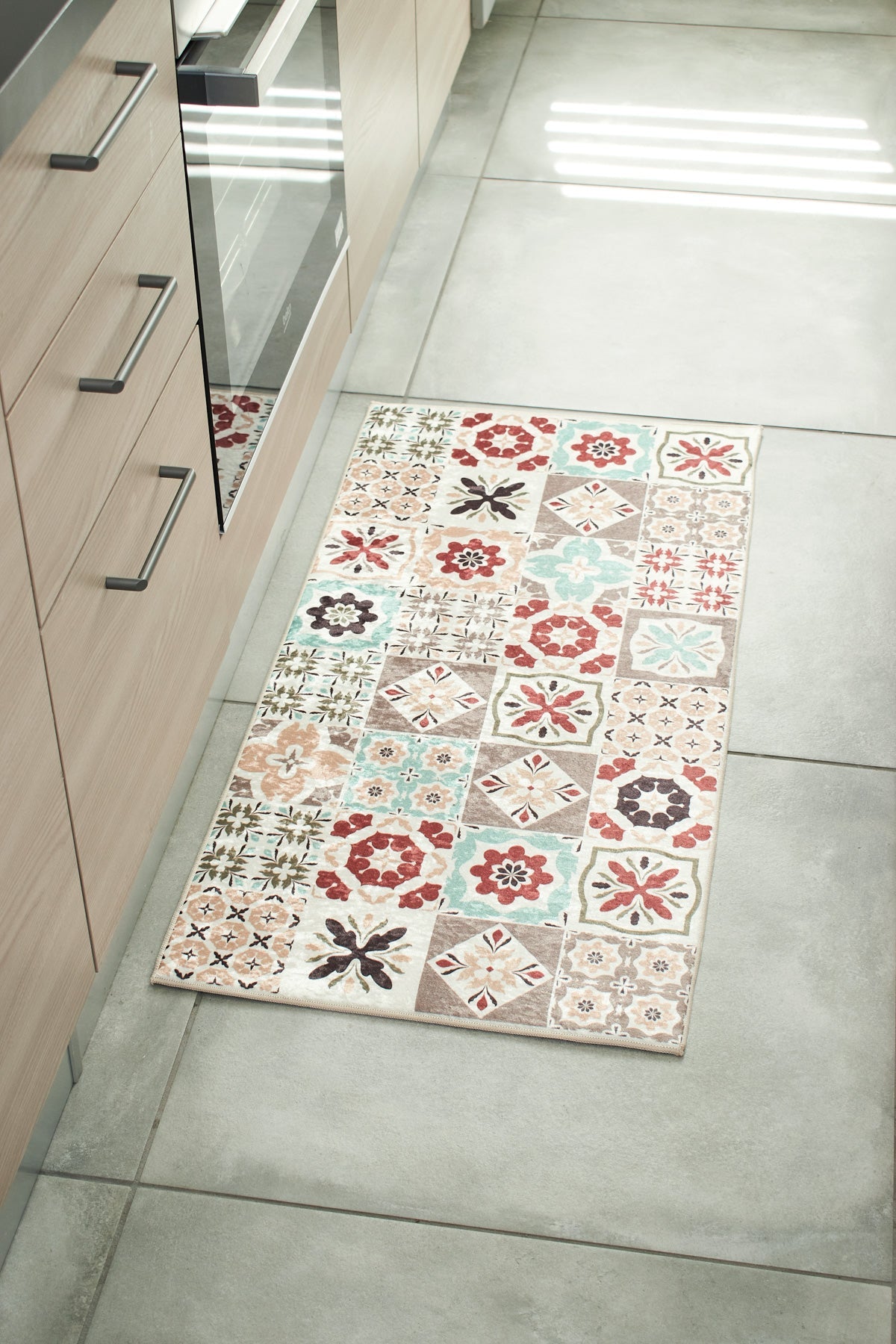 Azulejo - Tapis De Cuisine D'Intérieur - Polyester Imprimé - Multicolore