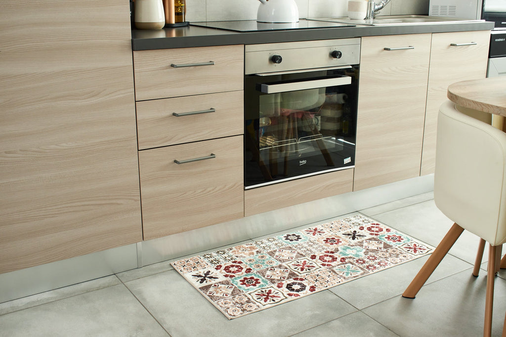 Azulejo - Tapis De Cuisine D'Intérieur - Polyester Imprimé - Multicolore