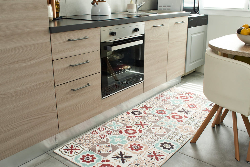 Azulejo - Tapis De Cuisine D'Intérieur - Polyester Imprimé - Multicolore