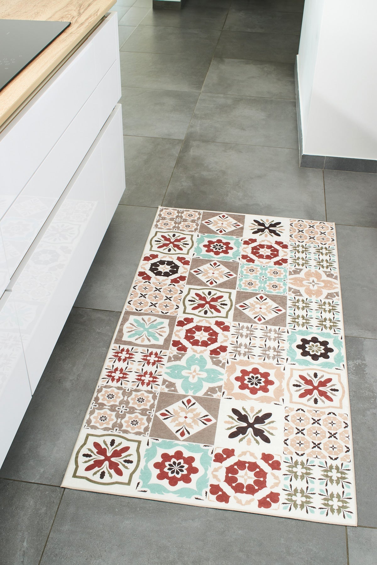 Azulejo - Tapis De Cuisine D'Intérieur - Polyester Imprimé - Multicolore