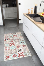 Azulejo - Tapis De Cuisine D'Intérieur - Polyester Imprimé - Multicolore