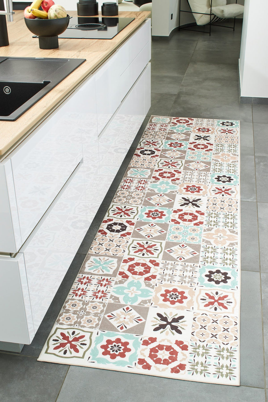 Azulejo - Tapis De Cuisine D'Intérieur - Polyester Imprimé - Multicolore