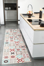 Azulejo - Tapis De Cuisine D'Intérieur - Polyester Imprimé - Multicolore