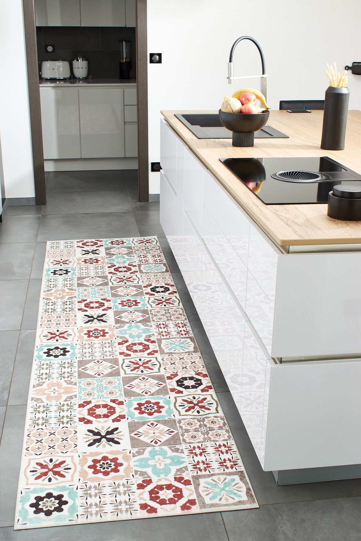 Azulejo - Tapis De Cuisine D'Intérieur - Polyester Imprimé - Multicolore