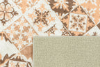 Azulejo - Tapis De Cuisine D'Intérieur - Polyester Imprimé - Orange