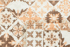 Azulejo - Tapis De Cuisine D'Intérieur - Polyester Imprimé - Orange
