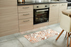 Azulejo - Tapis De Cuisine D'Intérieur - Polyester Imprimé - Orange