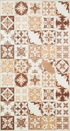 Azulejo - Tapis De Cuisine D'Intérieur - Polyester Imprimé - Orange
