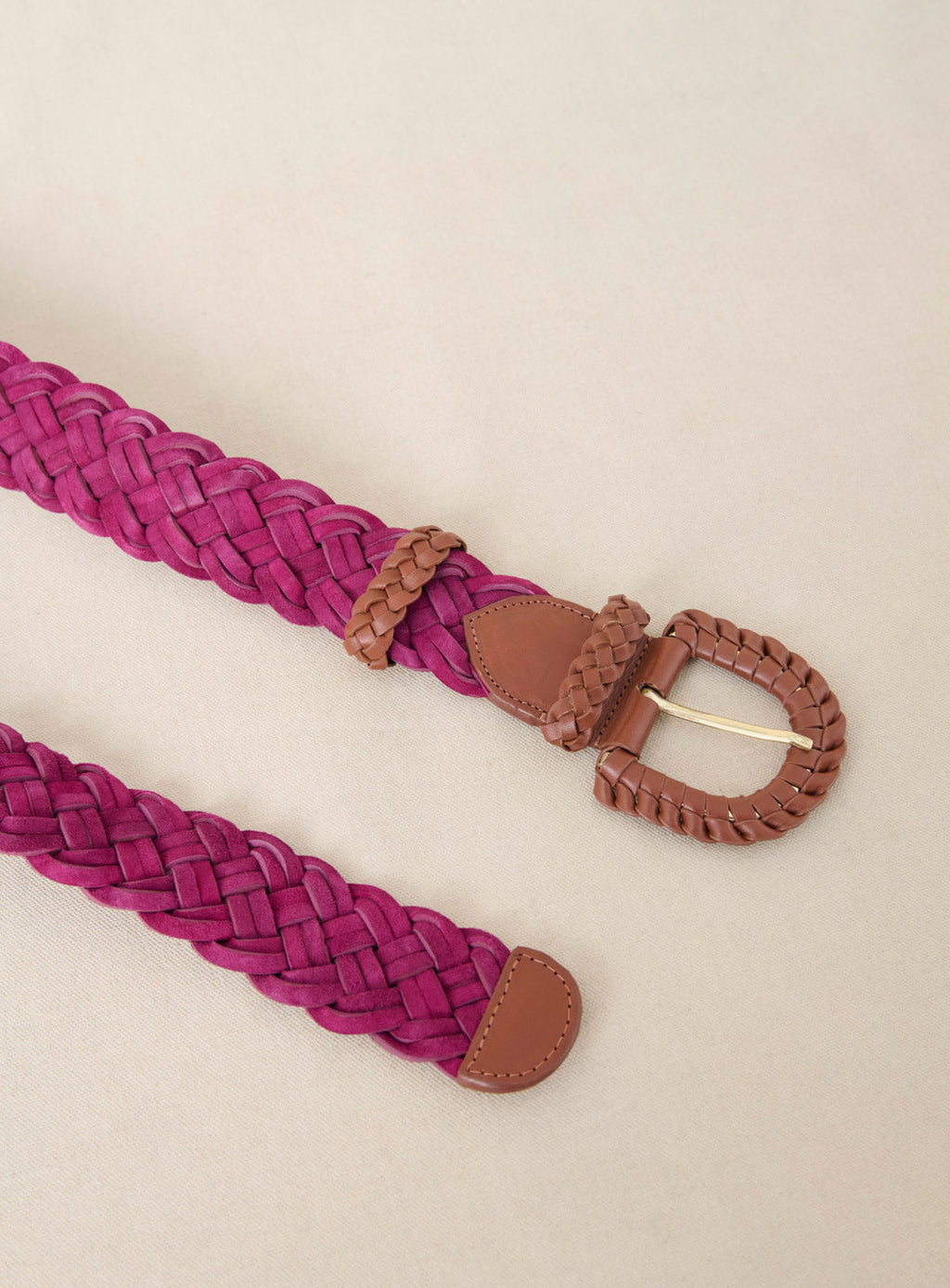 Ceinture En Suede Adele Tresse - Violet - Violet