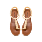 Iris Camello Flat Toe Sandal