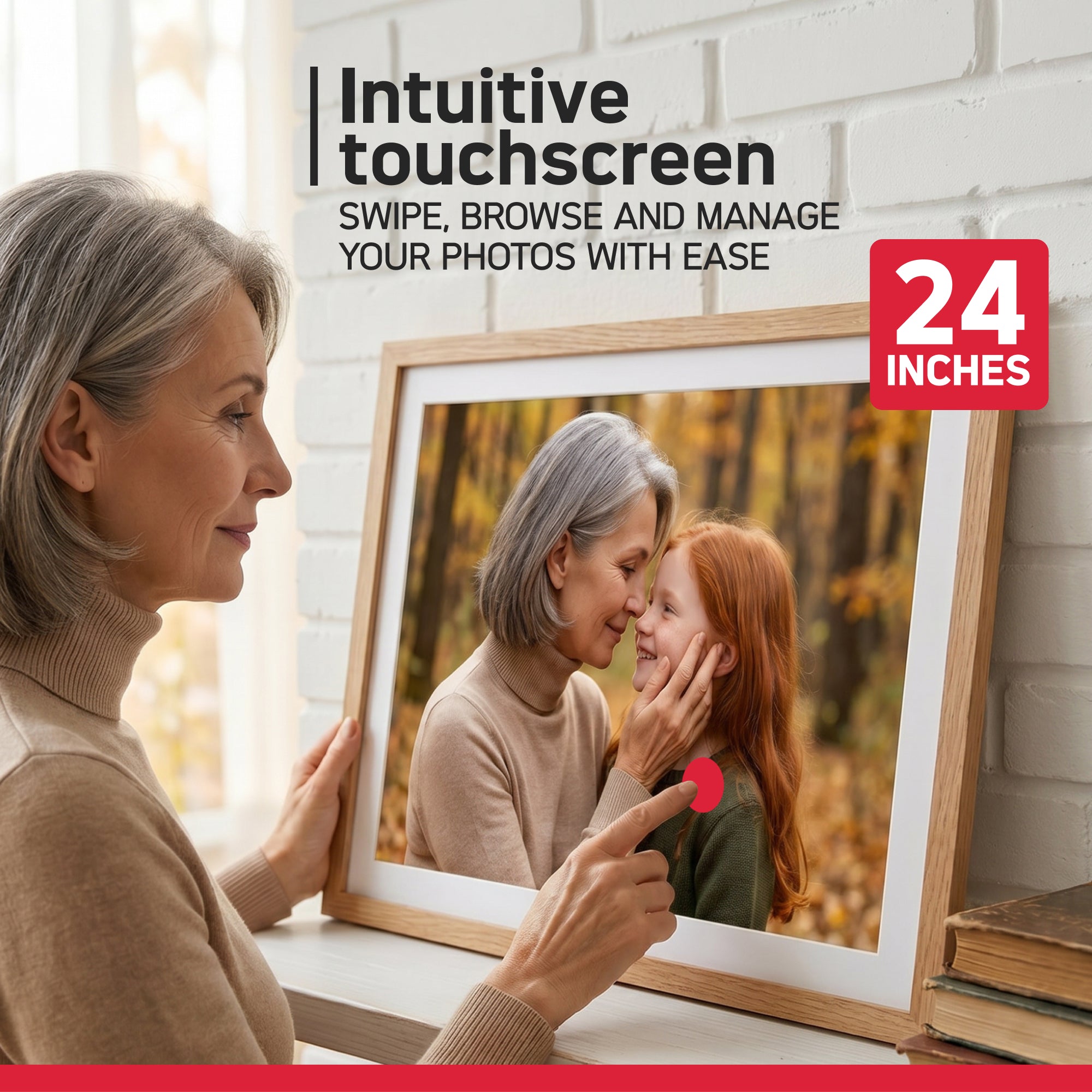 Cadre Numérique Wifi 24 Pouces - Frameo - Agfaphoto