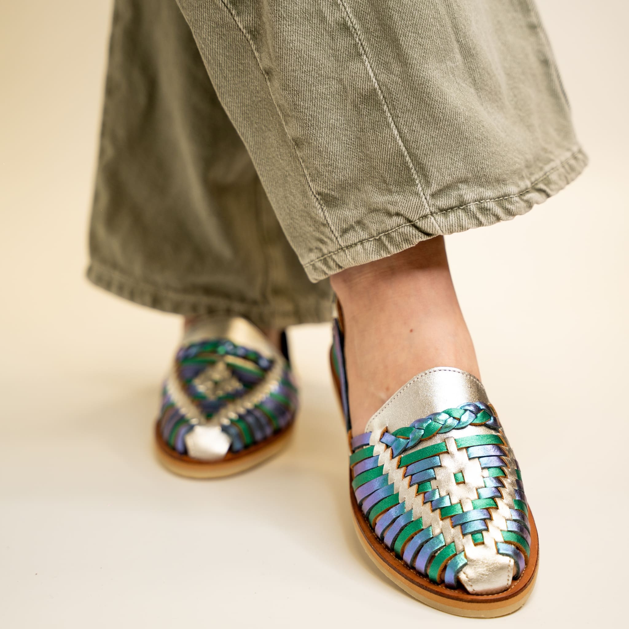 Huaraches Alegre - Argent Blue Mermaid