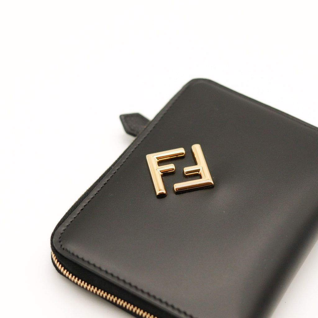 Le Portefeuille Zippé Fendi Diamonds Noir